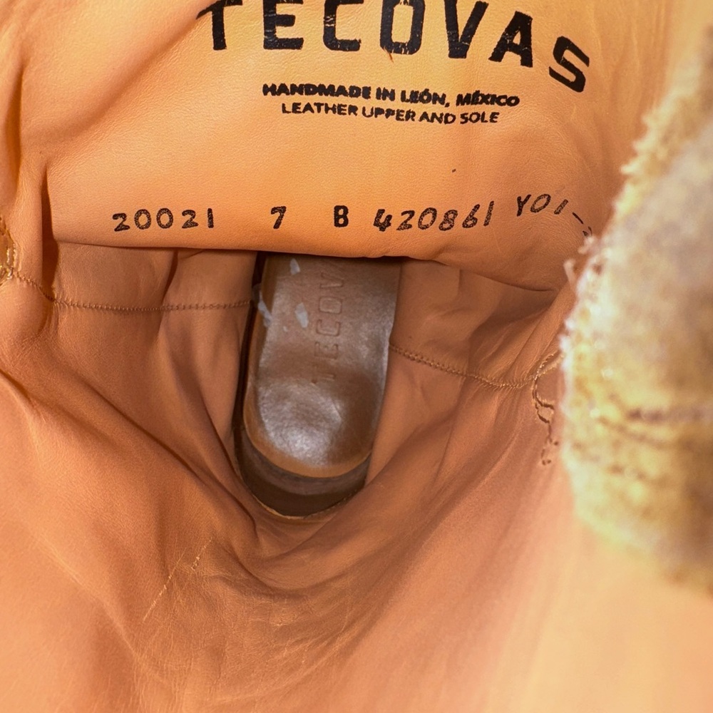 Tecovas The Sadie Toasted Almond Suede Western Boots 7 - Picture 6 of 6